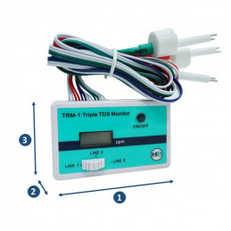 TRM1 HM Digital miernik tds trzy sondy potrójny | MojaWoda.com