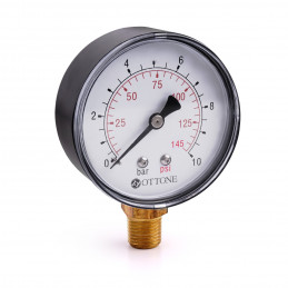 Brass pressure gauge 1/4 10 bar | MojaWoda.com