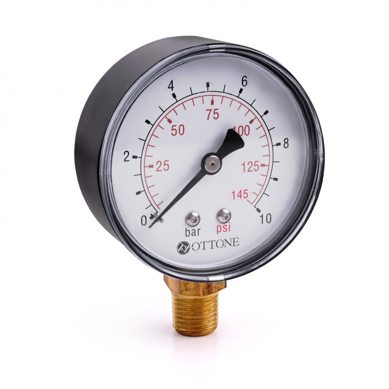 Brass pressure gauge 1/4 10 bar | MojaWoda.com Brass pressure gauge 1/4 10 bar | MojaWoda.com