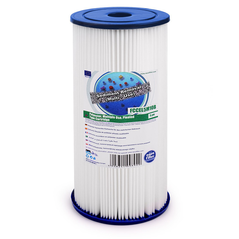 FCCEL5M10B Aquafilter accordion filter BIG BLUE 10" | MojaWoda.com