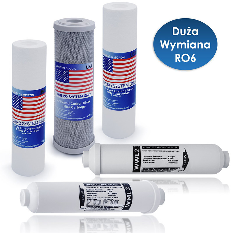 Kompletní náplně USA roční servis RO6 | MojaWoda.com