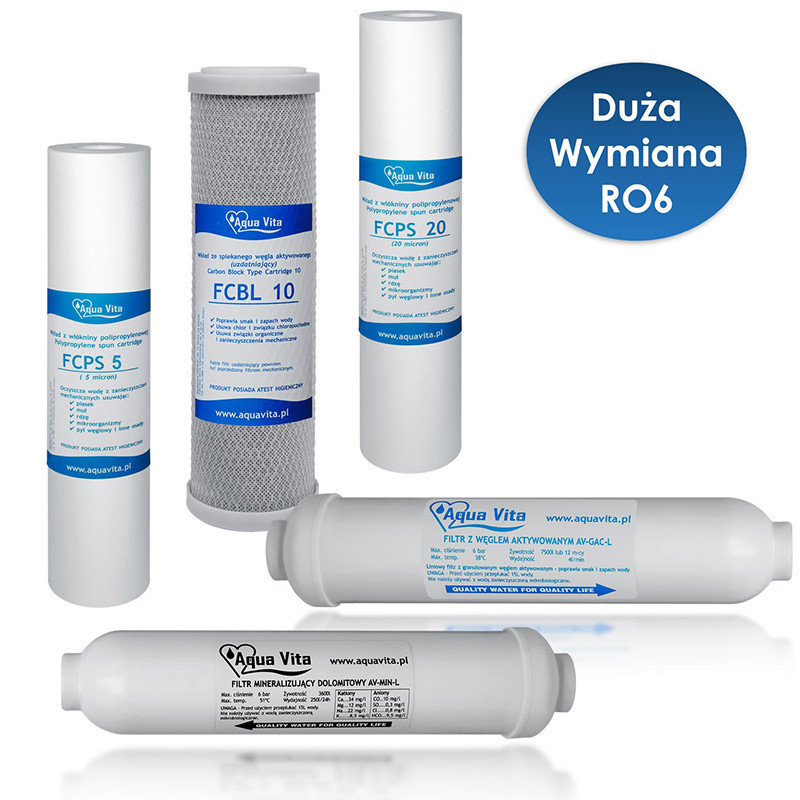 Komplet náplní Aqua Vita roční servis RO6 | MojaWoda.com
