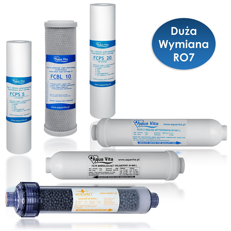 Kompletní sada vložek Aqua Vita roční servis RO7 REDOX | MojaWoda.com