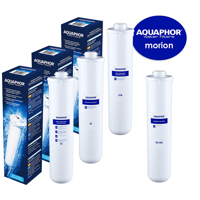 Aquaphor MORION K2 K5 K7M RO50-S cartridge set | MojaWoda.com Aquaphor MORION K2 K5 K7M RO50-S cartridge set | MojaWoda.com