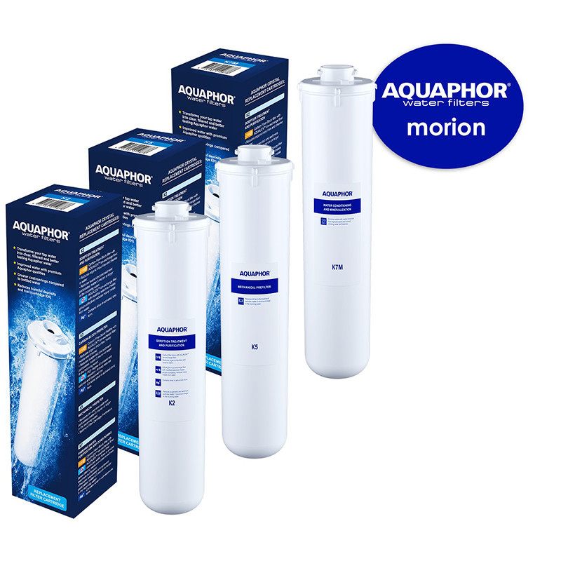 Komplet wkładów Aquaphor MORION K2 K5 K7M serwis roczny | MojaWoda.com Komplet wkładów Aquaphor MORION K2 K5 K7M serwis roczny | MojaWoda.com