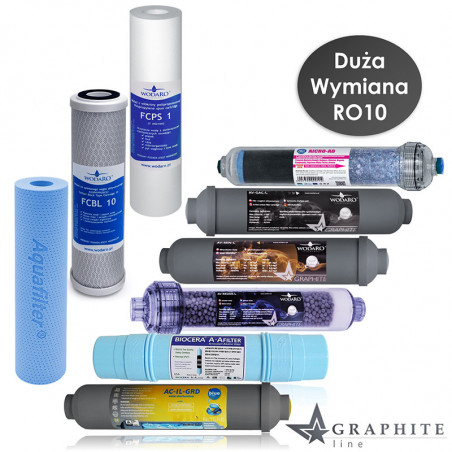 Complete set of waterRO cartridges full annual service RO10 BIOCERA