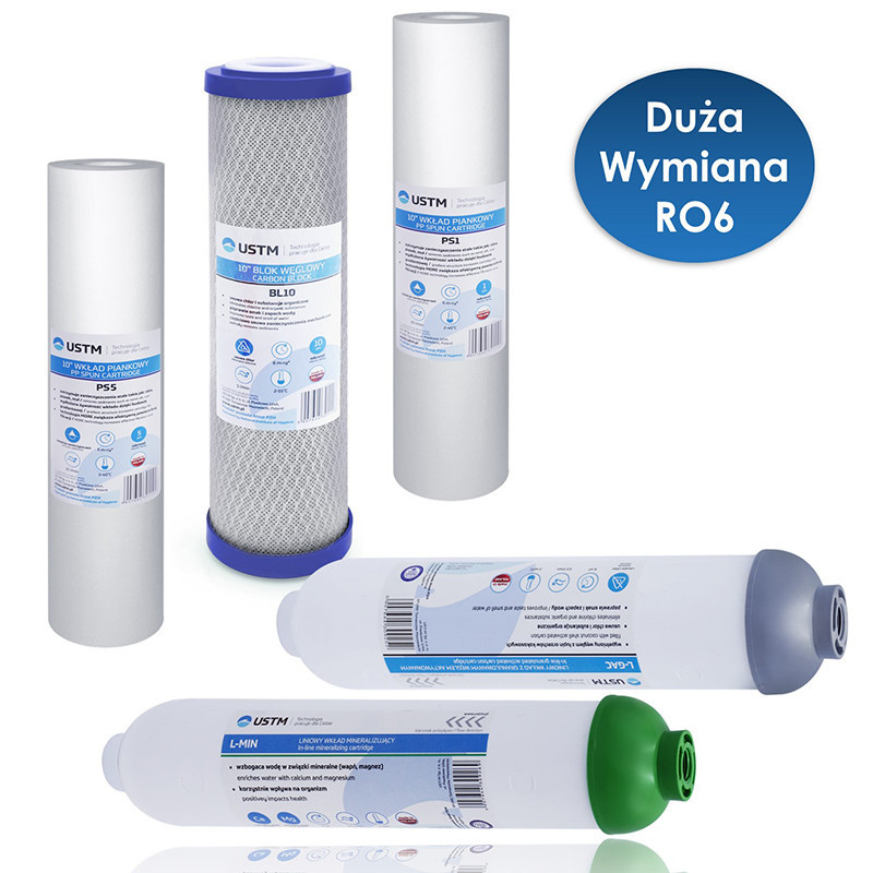 Komplet wkładów UST-M serwis roczny RO6 | MojaWoda.com Komplet wkładów UST-M serwis roczny RO6 | MojaWoda.com