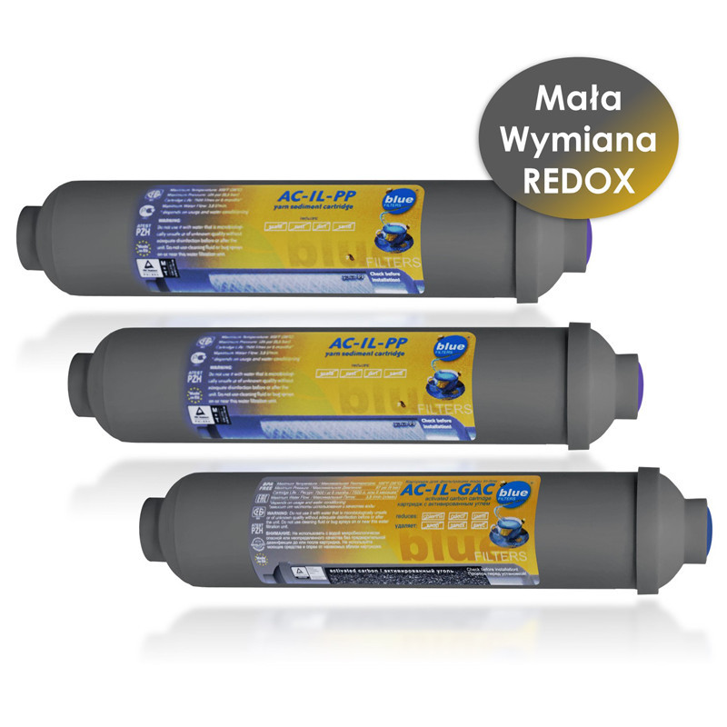 Komplet wkładów wodaRO REDOX serwis półroczny | MojaWoda.com Komplet wkładów wodaRO REDOX serwis półroczny | MojaWoda.com