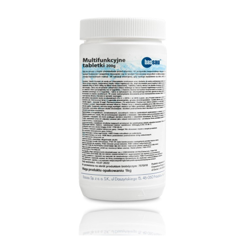 Multifunctional tablets 200g for the pool 1kg Multifunctional tablets 200g for the pool 1kg