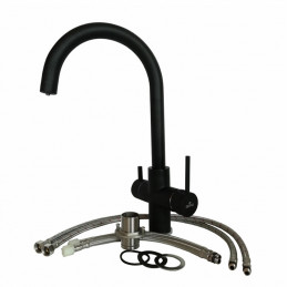 BERG kuchyňská baterie čtyřcestná černá | MojaWoda.com