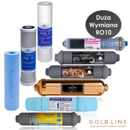 Kompletní sada filtrů vodaRO plný roční servis RO10 GOLD