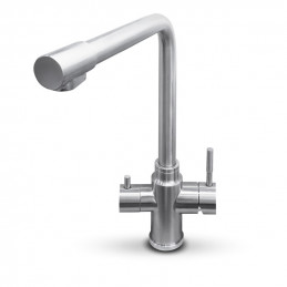 Baterie kuchenní kohoutek třícestný pro osmózu stříbrný | MojaWoda.com