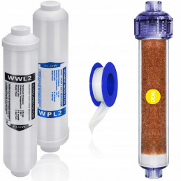Complete set of cartridges for RO4 DEMI WPL2 WWL2 filter | MojaWoda.com