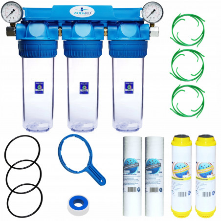 FILTR NA VODU POD DŘEZ 3 STUPŇOVÝ ZMĚKČOVACÍ