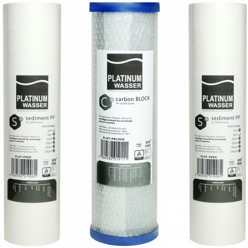 Zestaw Wkładów Platinum WASSER Filtry Wody Zestaw Wkładów Platinum WASSER Filtry Wody