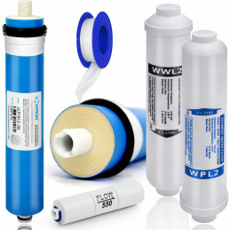 Complete set of RO3 aquarium filter cartridges membrane