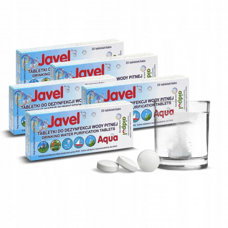 5 x JAVEL Water Purification Tablets for Drinking Water from Wells
