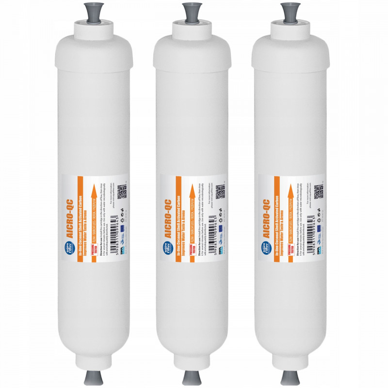 3x WATER FILTER CARTRIDGE FOR AICRO-QC SAMSUNG LG REFRIGERATORS