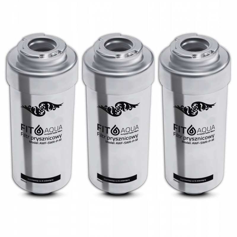 3x FILTR PRYSZNICOWY AWF-SWR-P-M FITAqua SREBRNY 3x FILTR PRYSZNICOWY AWF-SWR-P-M FITAqua SREBRNY