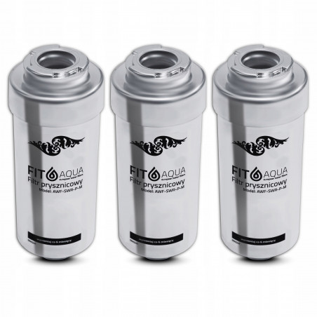 3x FILTR PRYSZNICOWY AWF-SWR-P-M FITAqua SREBRNY