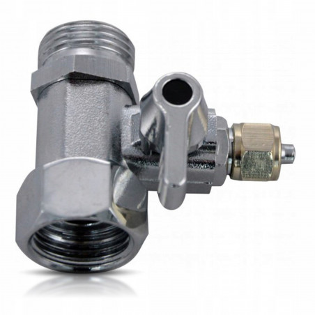 3/8 INCH TEE WITH VALVE FOR REFRIGERATOR WATER LINE FILTER