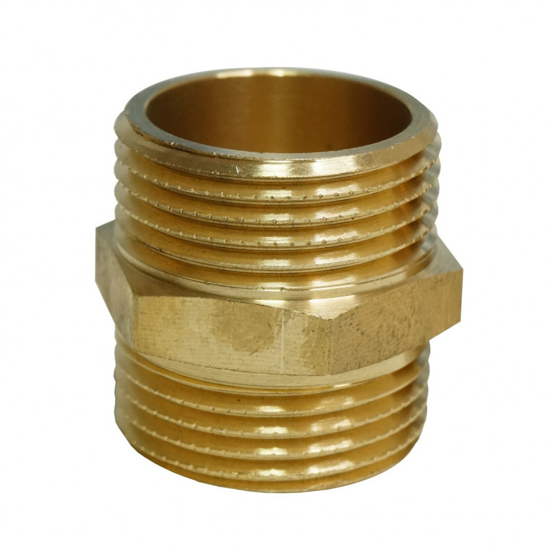 BRASS NYPEL 1'' inch external thread fitting BRASS NYPEL 1'' inch external thread fitting