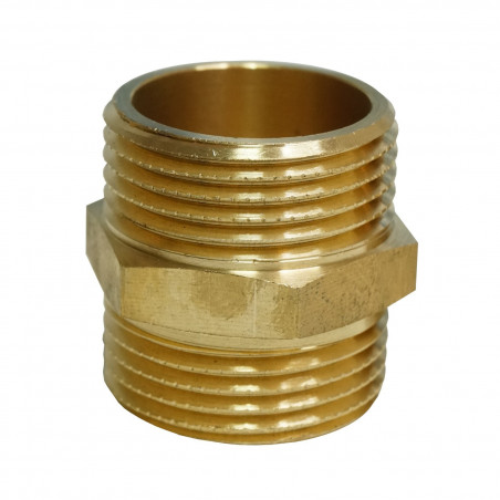 BRASS NYPEL 3/4" external thread fitting