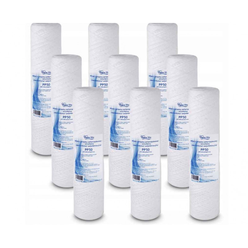 PP50 Náhradní šňůrkový filtr do vody AquaVita 9 ks.