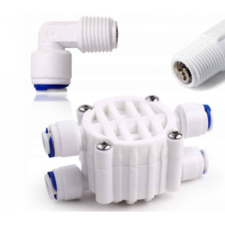 Чотирипотоковий зворотний запірний клапан для фільтра RO