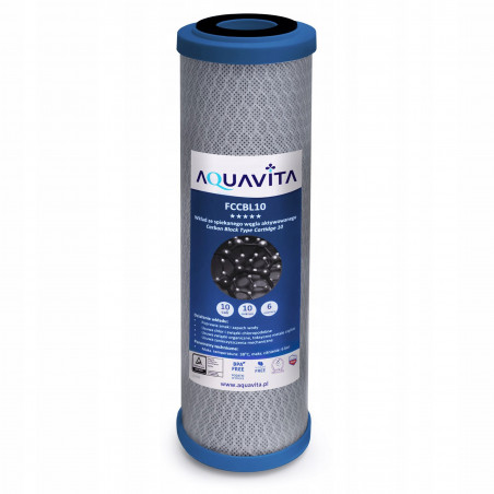 FCCBL10 AQUAVITA BLOK WĘGLOWY FILTR WODY BPA FREE