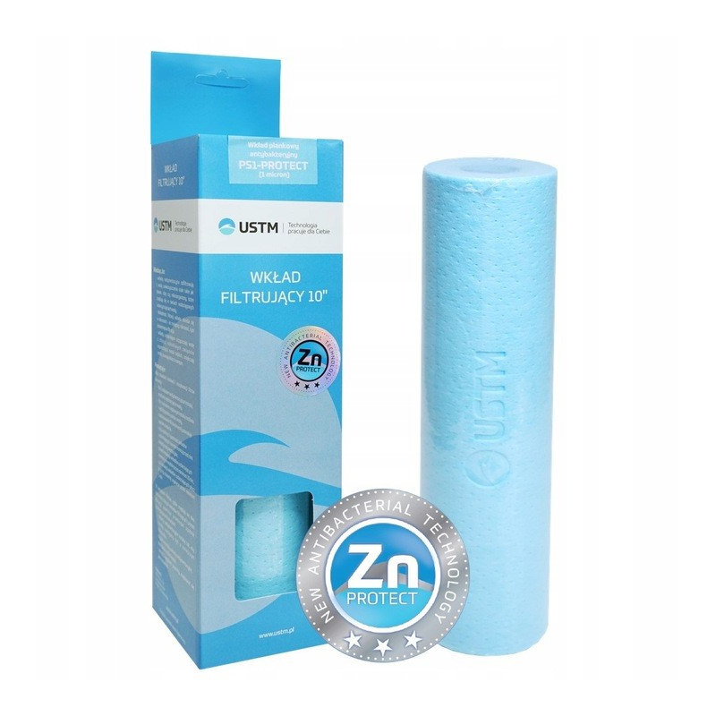 ANTIBACTERIAL WATER FILTER CARTRIDGE 1 MICRON 10'' USTM