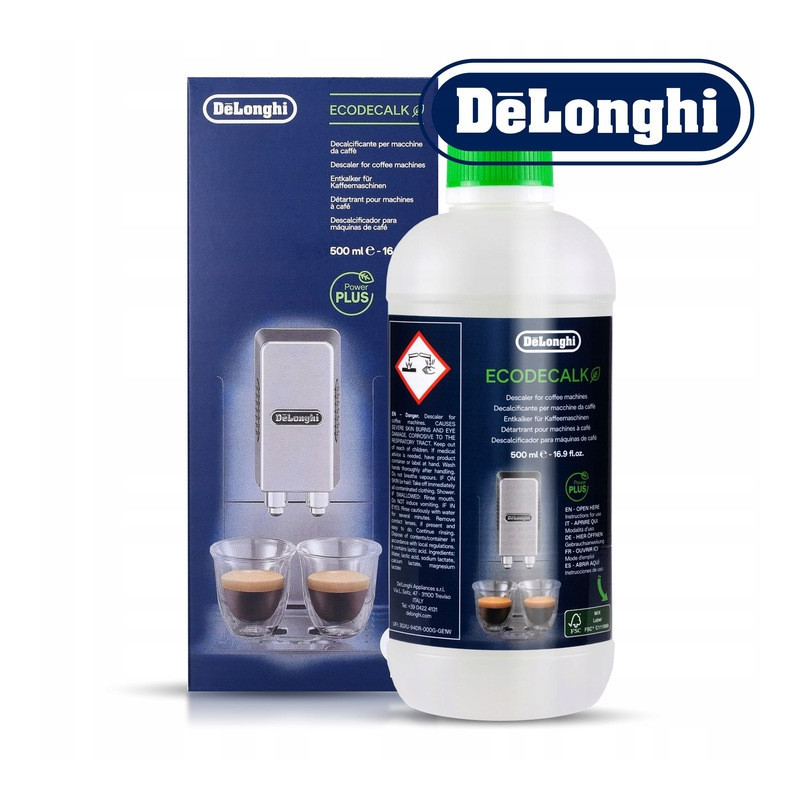 Очищувач DELONGHI Рідина для видалення накипу для кавомашин 500 мл DLSC500
