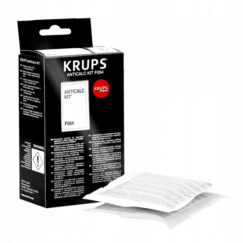 KRUPS F054 Descaler for Espresso Machine 2 pcs + Tester KRUPS F054 Descaler for Espresso Machine 2 pcs + Tester