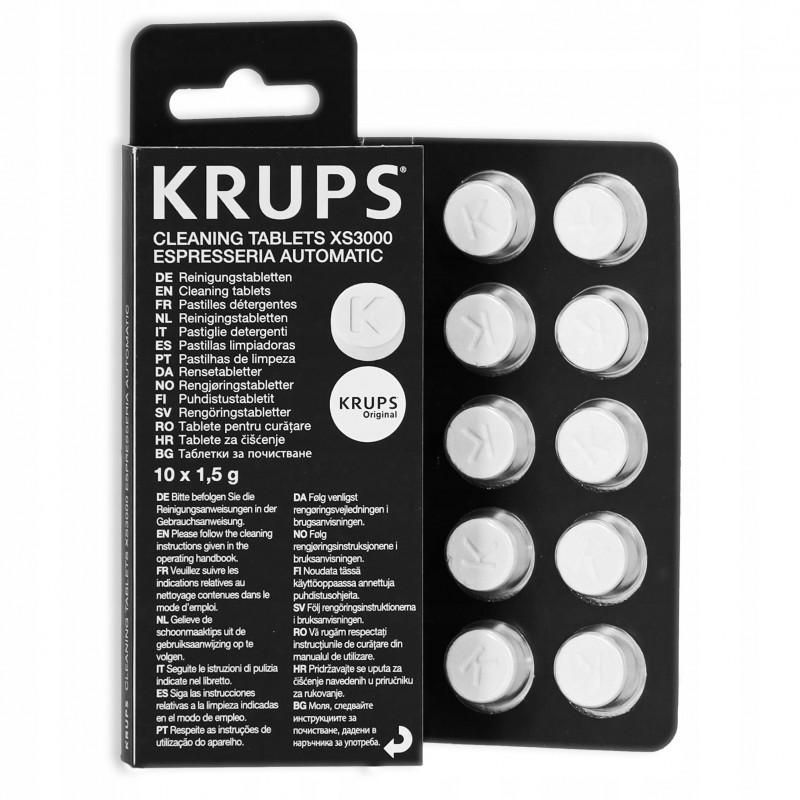 KRUPS XS3000 Cleaning Tablets for Coffee Machine x10 KRUPS XS3000 Cleaning Tablets for Coffee Machine x10