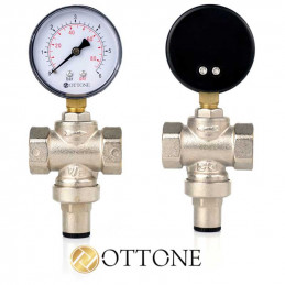 Pressure Reducer 3/4" with Manometer BRASS | MojaWoda.com