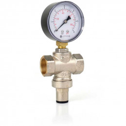Pressure Reducer 3/4" with Manometer BRASS | MojaWoda.com