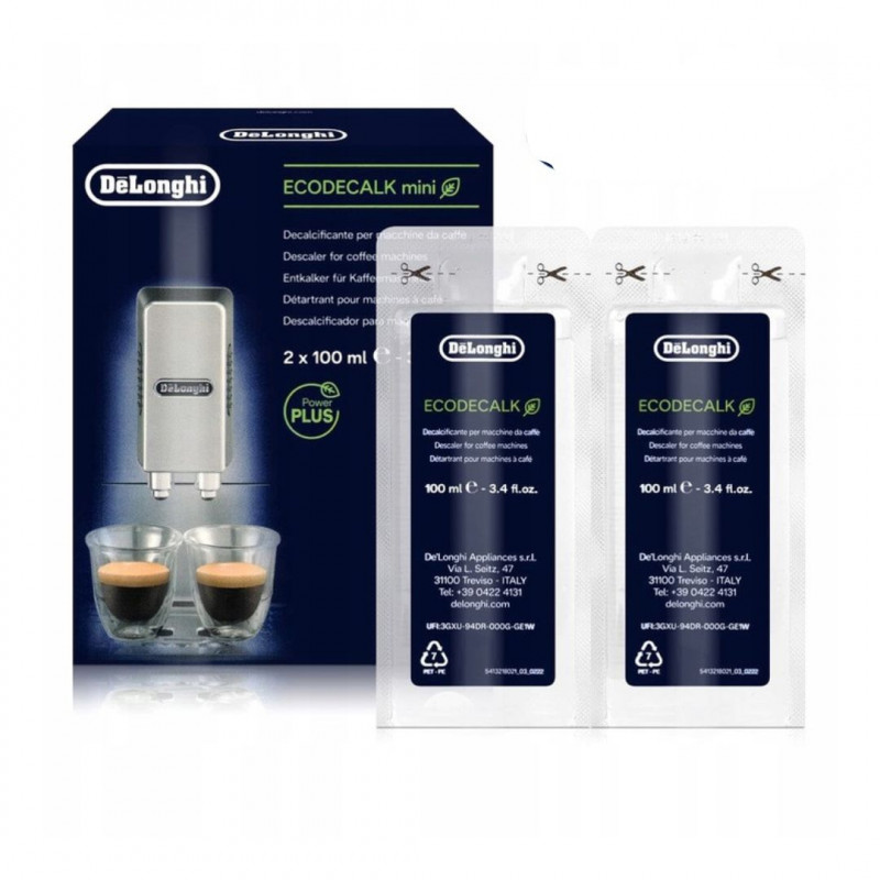 Odkaměňovač pro kávovar DELONGHI 2x100 ml Tekutina na odstraňování vodního kamene