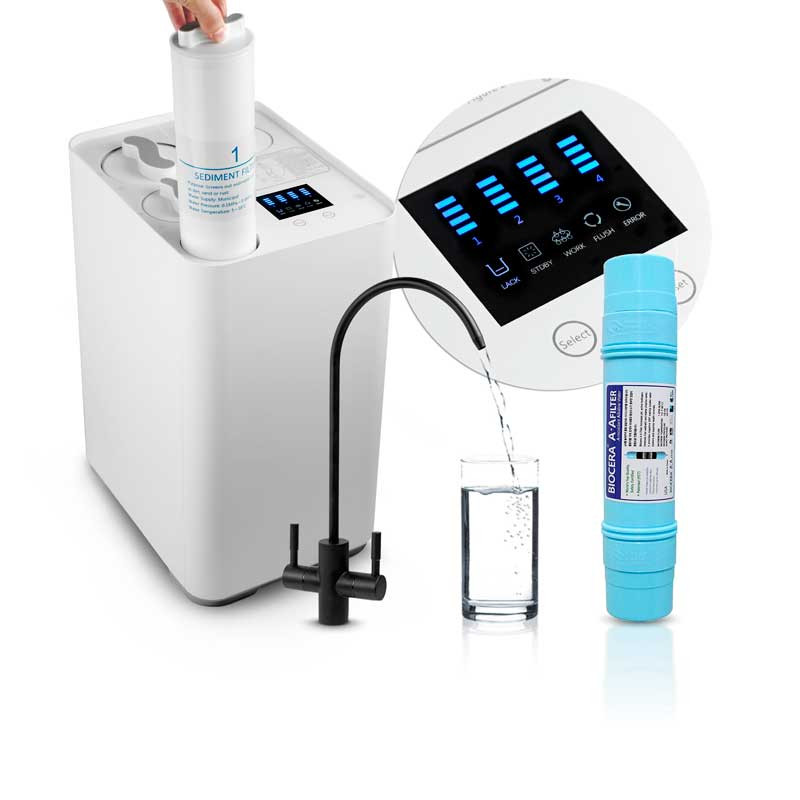 RO600 Filtr vody bez zásobníku reverzní osmóza + ionizátor BIOCERA | MojaWoda.com