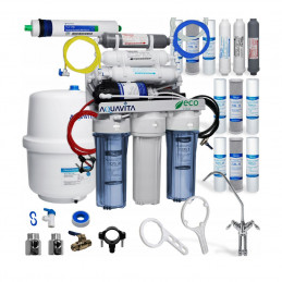 Obrácená Osmóza RO7 JONIZACE Filtr Vody s Pumpou na Nízký Tlak ZNAČKA
