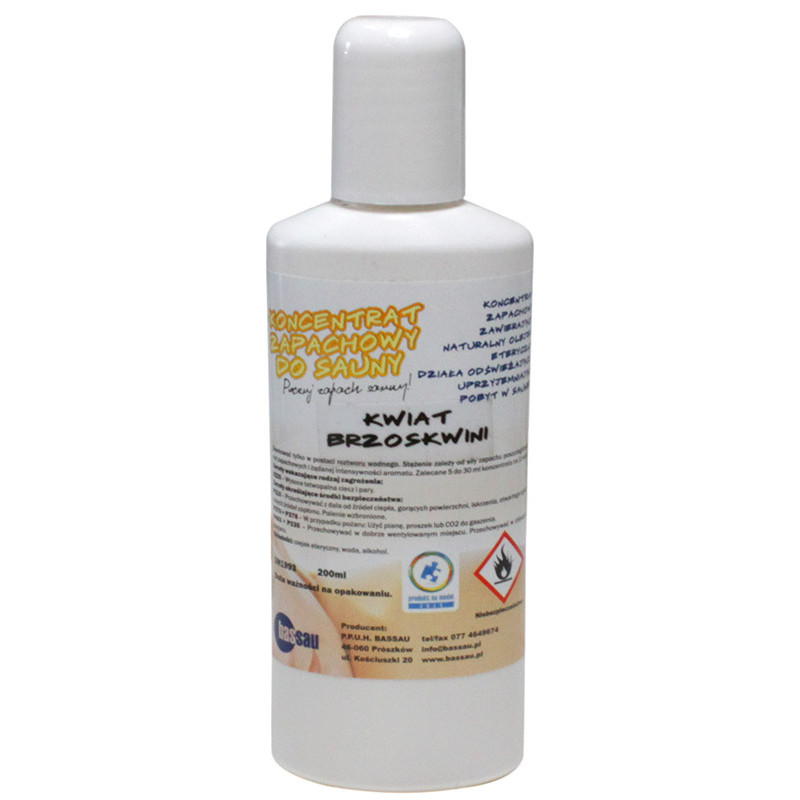 KONCENTRAT ZAPACHOWY DO SAUNY ZAPACH BRZOSKWINI 200ML KONCENTRAT ZAPACHOWY DO SAUNY ZAPACH BRZOSKWINI 200ML