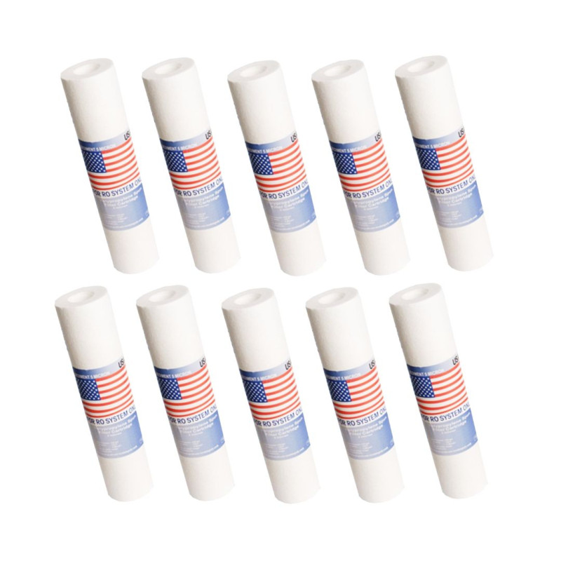 10x Náhradní vložka do vodního filtru 5 MIK Polypropylenový mechanický pěnový filtr