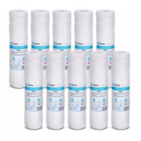 10x Filtr na vodu šňůrový vložka UST-M PP10M 10" do filtru USTM 10 MIKRON