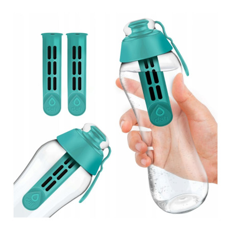 Mint Turquoise Filter Bottle 0.7L - 2 DAFI Filters Filtering Bottle