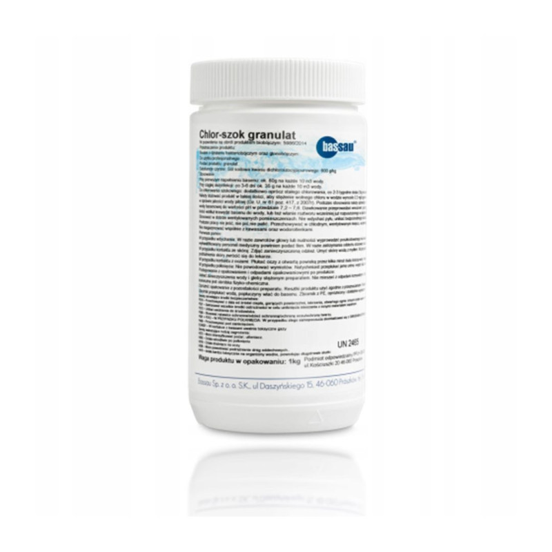 CHLOR ŠOK do bazéna granule chemikália do bazéna 1 kg