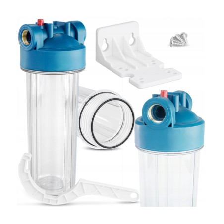 Water Filter Housing Flow 3/4" Inch Inline Body for Whole House 10"