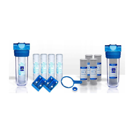 2 x KORPUS NÁDRŽE 3/4 FILTR VODY + 10 NÁPLNÍ !