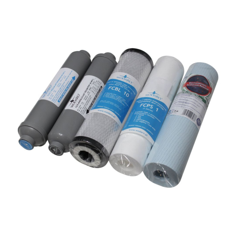 Zestaw Wkładów Filtry Wody Osmoza WODARO GRAPHITE do Filtra Wody RO6 - RO10 Zestaw Wkładów Filtry Wody Osmoza WODARO GRAPHITE do Filtra Wody RO6 - RO10