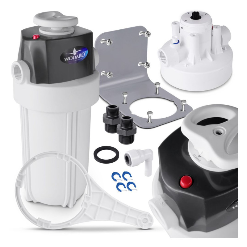 10" BB Water Filter Housing Flow WaterRO with 1" - 3/4" Bypass BIG BLUE