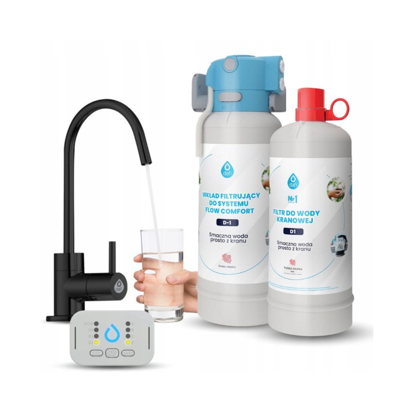 ZMIĚKČOVAČ Filtr Vody DAFI FLOW COMFORT Pod Dřez +2 Náplně SADA NA 2 ROKY