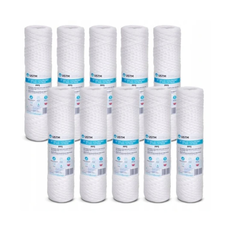 10x Filtr do Wody Wkład Sznurkowy UST-M PP5M 10" do Filtra USTM 5 MIKRON 10x Filtr do Wody Wkład Sznurkowy UST-M PP5M 10" do Filtra USTM 5 MIKRON